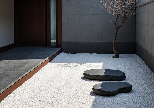 築地のミニマリストな中庭